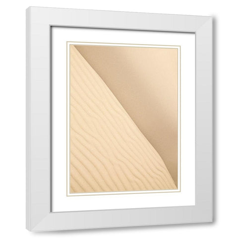 Sand 2 White Modern Wood Framed Art Print with Double Matting by Design Fabrikken