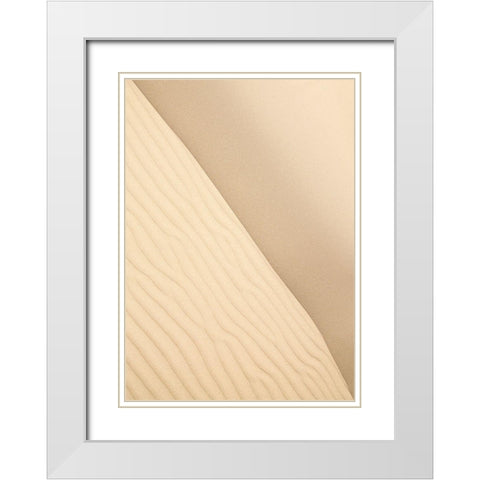 Sand 2 White Modern Wood Framed Art Print with Double Matting by Design Fabrikken