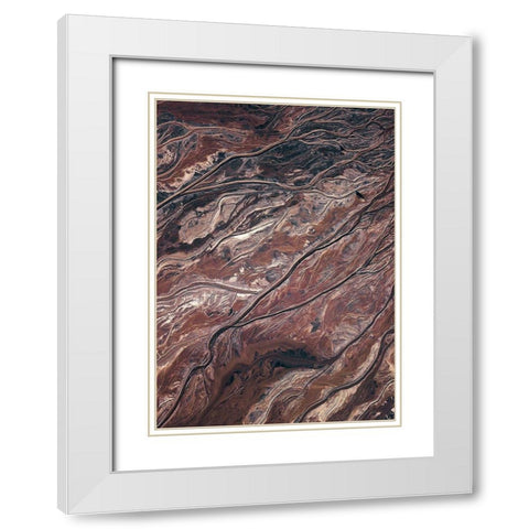 From Above 1 White Modern Wood Framed Art Print with Double Matting by Design Fabrikken