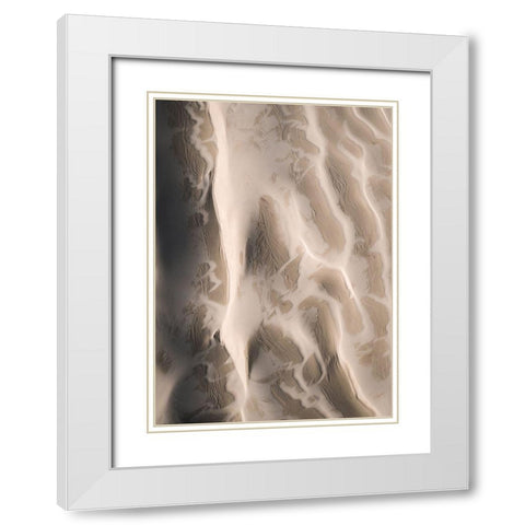 From Above 3 White Modern Wood Framed Art Print with Double Matting by Design Fabrikken
