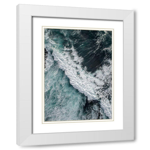 From Above 9 White Modern Wood Framed Art Print with Double Matting by Design Fabrikken