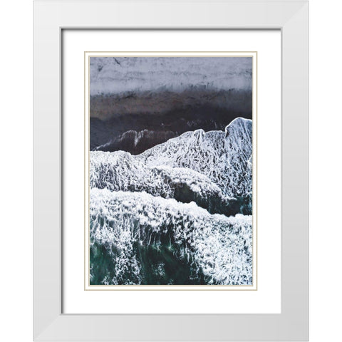 From Above 5 White Modern Wood Framed Art Print with Double Matting by Design Fabrikken