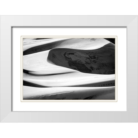 Desert 1 White Modern Wood Framed Art Print with Double Matting by Design Fabrikken