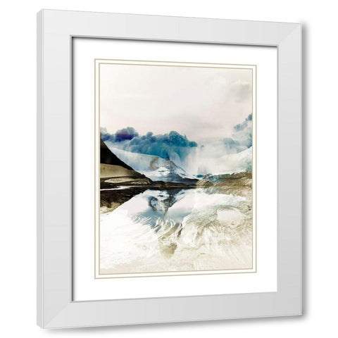 The Rising 2 White Modern Wood Framed Art Print with Double Matting by Design Fabrikken