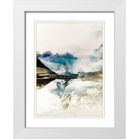 The Rising 2 White Modern Wood Framed Art Print with Double Matting by Design Fabrikken
