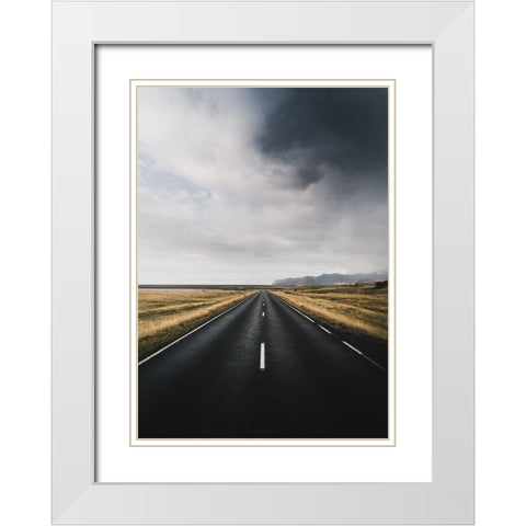 The Way Out White Modern Wood Framed Art Print with Double Matting by Design Fabrikken