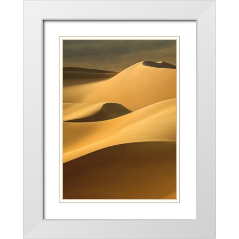 In the Dunes 3 White Modern Wood Framed Art Print with Double Matting by Design Fabrikken