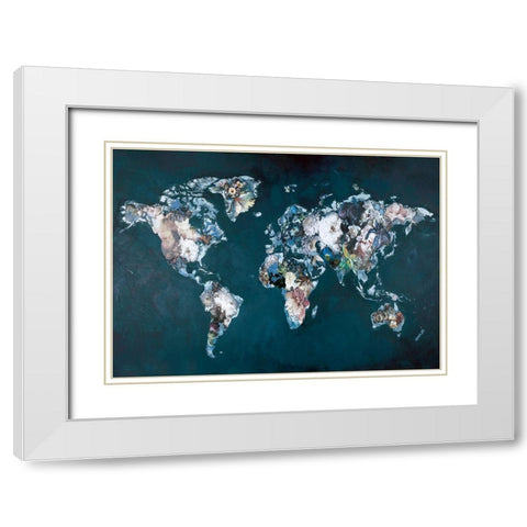 Haute Couture World White Modern Wood Framed Art Print with Double Matting by Design Fabrikken