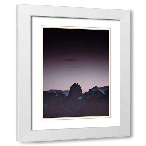 Purple Light 1 White Modern Wood Framed Art Print with Double Matting by Design Fabrikken