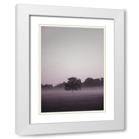 Purple Light 2 White Modern Wood Framed Art Print with Double Matting by Design Fabrikken