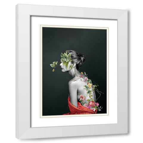 Greek Passion White Modern Wood Framed Art Print with Double Matting by Design Fabrikken