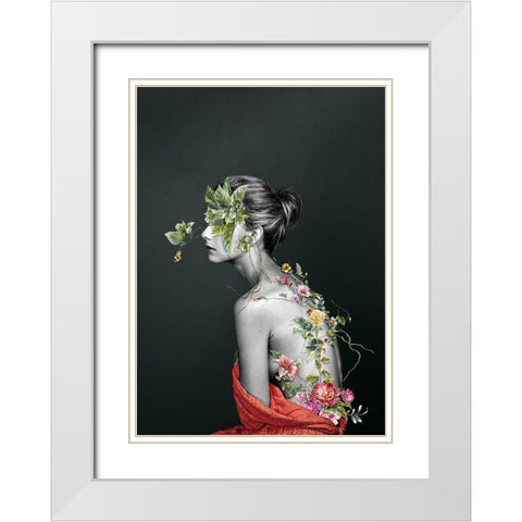 Greek Passion White Modern Wood Framed Art Print with Double Matting by Design Fabrikken