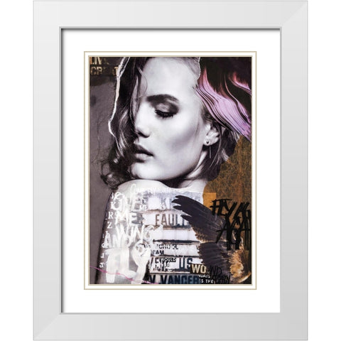 Fly Again White Modern Wood Framed Art Print with Double Matting by Design Fabrikken