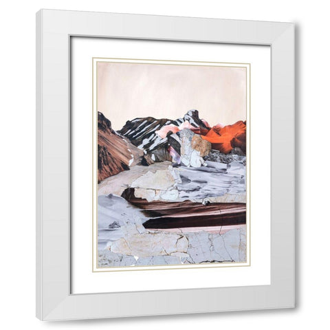 New Era 1 White Modern Wood Framed Art Print with Double Matting by Design Fabrikken