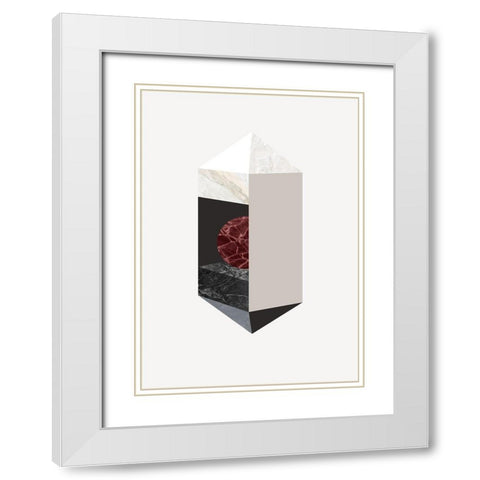 Scene 1 White Modern Wood Framed Art Print with Double Matting by Design Fabrikken