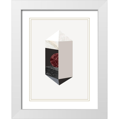 Scene 1 White Modern Wood Framed Art Print with Double Matting by Design Fabrikken