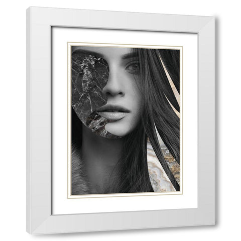 Phase One White Modern Wood Framed Art Print with Double Matting by Design Fabrikken