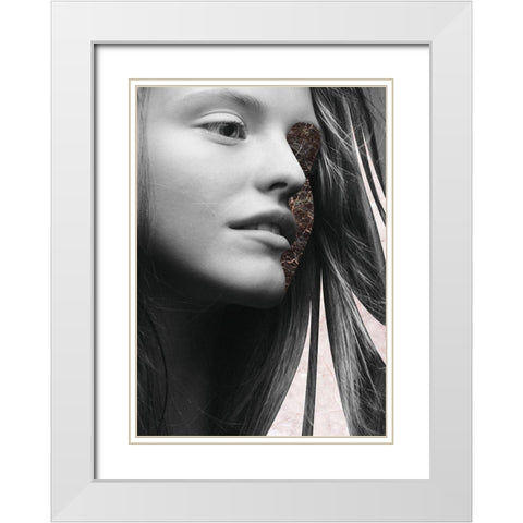 Phase Three White Modern Wood Framed Art Print with Double Matting by Design Fabrikken