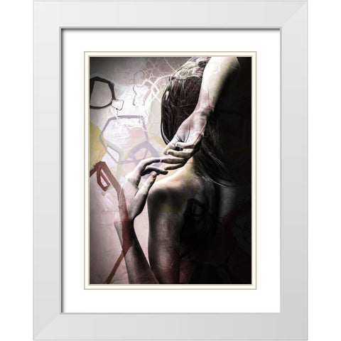 Studio 3 Colors White Modern Wood Framed Art Print with Double Matting by Design Fabrikken