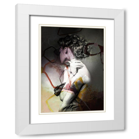 Studio 1 Colors White Modern Wood Framed Art Print with Double Matting by Design Fabrikken