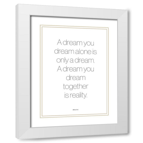 A Dream White Modern Wood Framed Art Print with Double Matting by Design Fabrikken