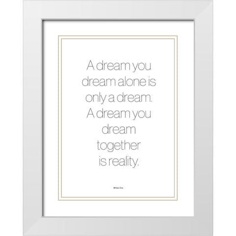 A Dream White Modern Wood Framed Art Print with Double Matting by Design Fabrikken