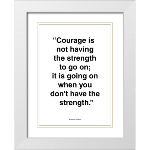 Courage White Modern Wood Framed Art Print with Double Matting by Design Fabrikken