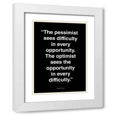 Opportunity White Modern Wood Framed Art Print with Double Matting by Design Fabrikken