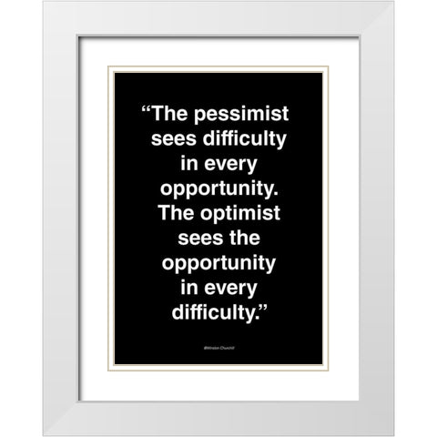 Opportunity White Modern Wood Framed Art Print with Double Matting by Design Fabrikken