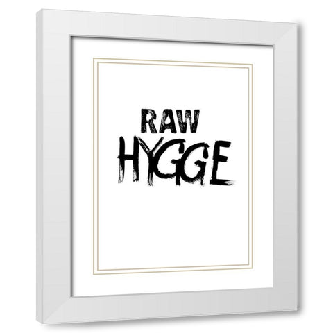Raw Hygge White Modern Wood Framed Art Print with Double Matting by Design Fabrikken