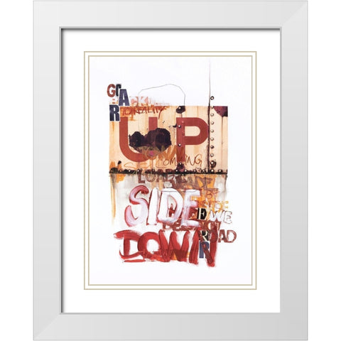 Up Side Down 1 White Modern Wood Framed Art Print with Double Matting by Design Fabrikken