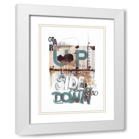 Up Side Down 2 White Modern Wood Framed Art Print with Double Matting by Design Fabrikken