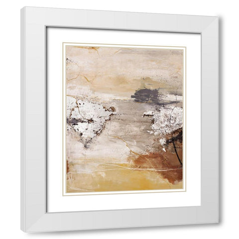 Silver Space White Modern Wood Framed Art Print with Double Matting by Design Fabrikken