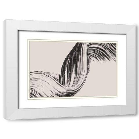 Brushed 2 White Modern Wood Framed Art Print with Double Matting by Design Fabrikken