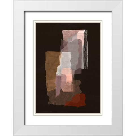Torn 2 White Modern Wood Framed Art Print with Double Matting by Design Fabrikken