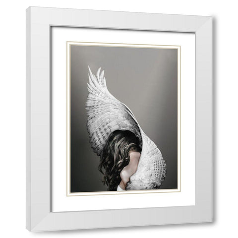 Nike White Modern Wood Framed Art Print with Double Matting by Design Fabrikken