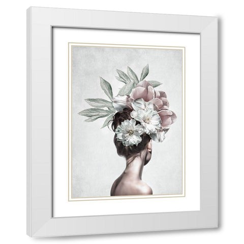 View Back White Modern Wood Framed Art Print with Double Matting by Design Fabrikken