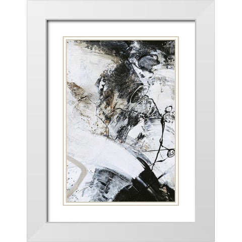 Black and White 1 White Modern Wood Framed Art Print with Double Matting by Design Fabrikken
