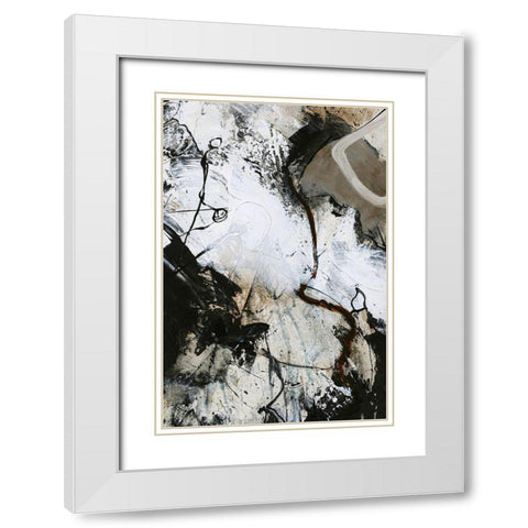 Black and White 3 White Modern Wood Framed Art Print with Double Matting by Design Fabrikken