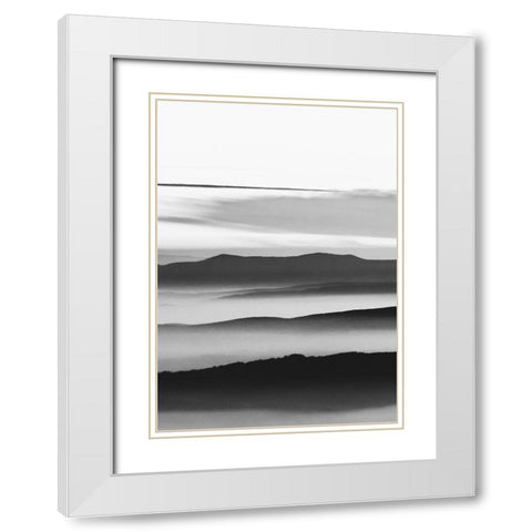 Mystic Scenery 3 White Modern Wood Framed Art Print with Double Matting by Design Fabrikken