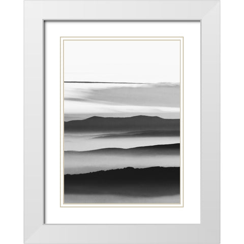 Mystic Scenery 3 White Modern Wood Framed Art Print with Double Matting by Design Fabrikken