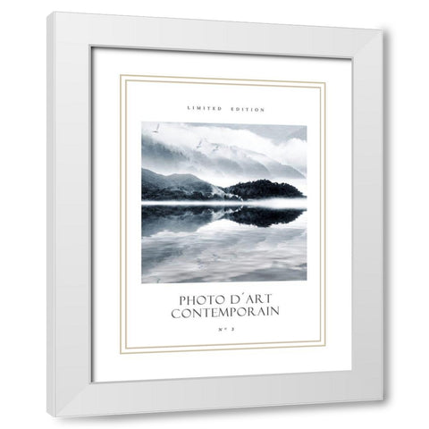 Photo DÂ´Art No 3 White Modern Wood Framed Art Print with Double Matting by Design Fabrikken