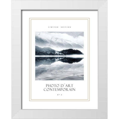 Photo DÂ´Art No 3 White Modern Wood Framed Art Print with Double Matting by Design Fabrikken