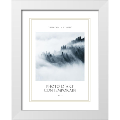 Photo DÂ´Art No 4 White Modern Wood Framed Art Print with Double Matting by Design Fabrikken