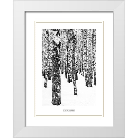 White Edition 1 White Modern Wood Framed Art Print with Double Matting by Design Fabrikken