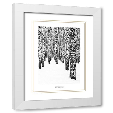 White Edition 2 White Modern Wood Framed Art Print with Double Matting by Design Fabrikken