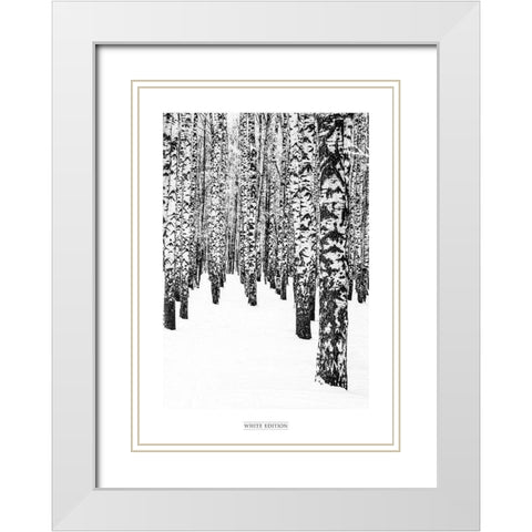 White Edition 2 White Modern Wood Framed Art Print with Double Matting by Design Fabrikken