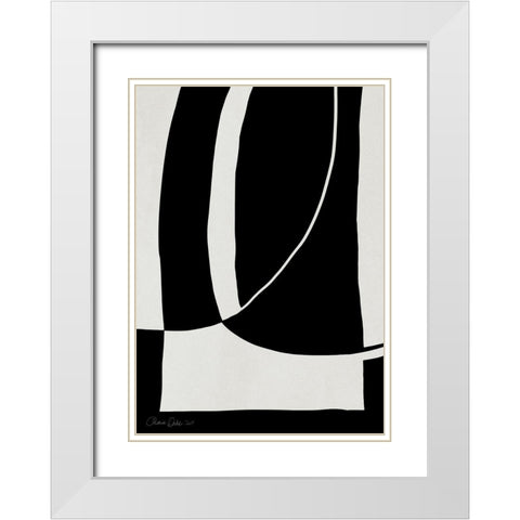 Black Ops 1 White Modern Wood Framed Art Print with Double Matting by Design Fabrikken