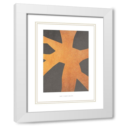 Art Simplicity 2 White Modern Wood Framed Art Print with Double Matting by Design Fabrikken