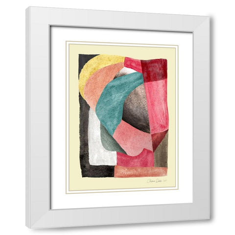 Compose White Modern Wood Framed Art Print with Double Matting by Design Fabrikken